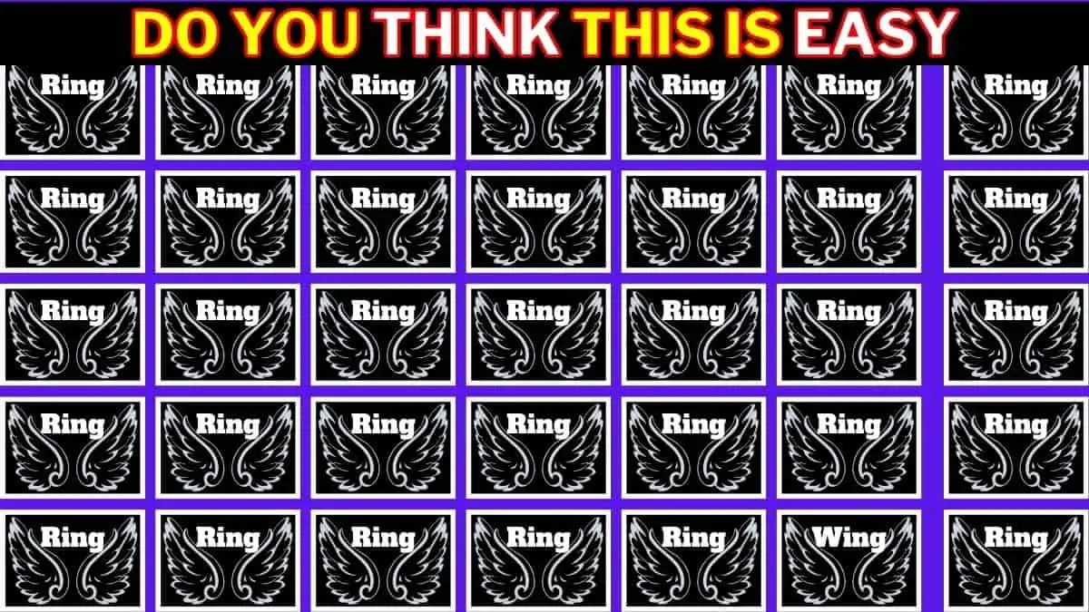 Puzzle IQ Test: Only A Puzzle Champion Can Spot The Word Wing among Ring in 8 Secs