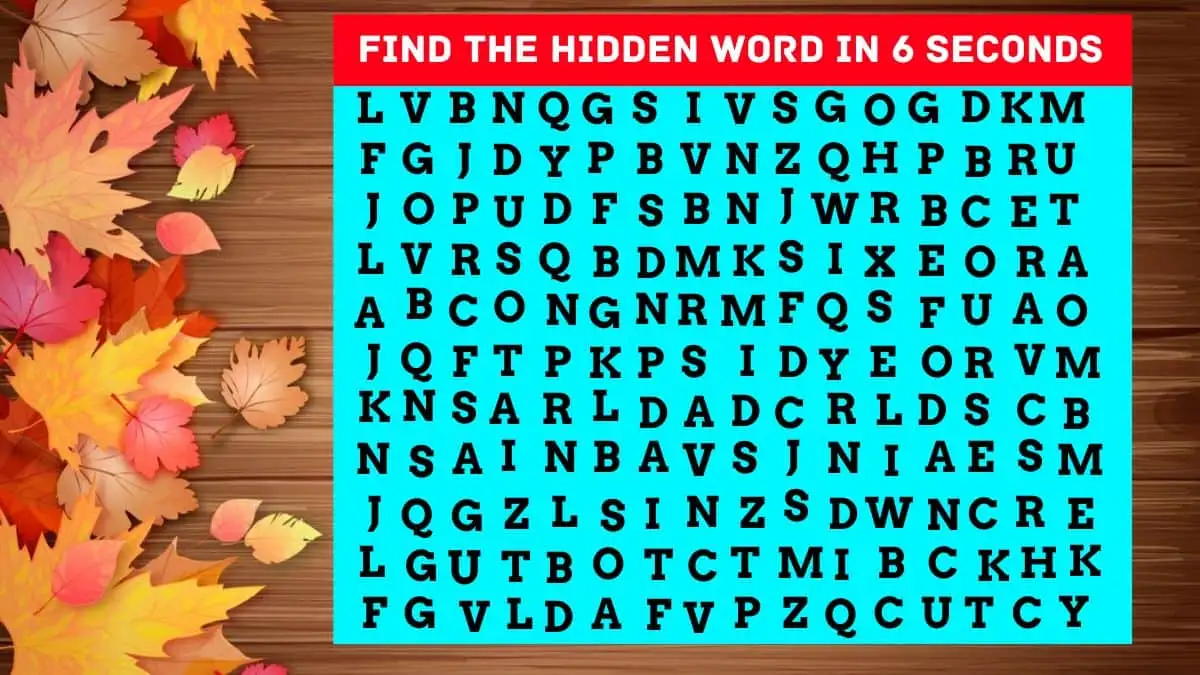 Puzzle IQ Test: Only Sharp Eyes Can find the Word Course in 6 Secs