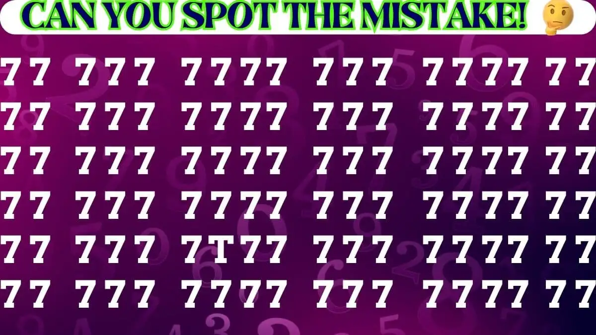 Seek and Find Puzzle: You are a brilliant observer if you can spot the Mistake in this Image in 7 Secs