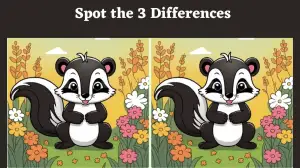 Spot the Difference Game: Only Sharp Eyes Can Spot the 3 Differences in this Squirrel Image in 7 Secs