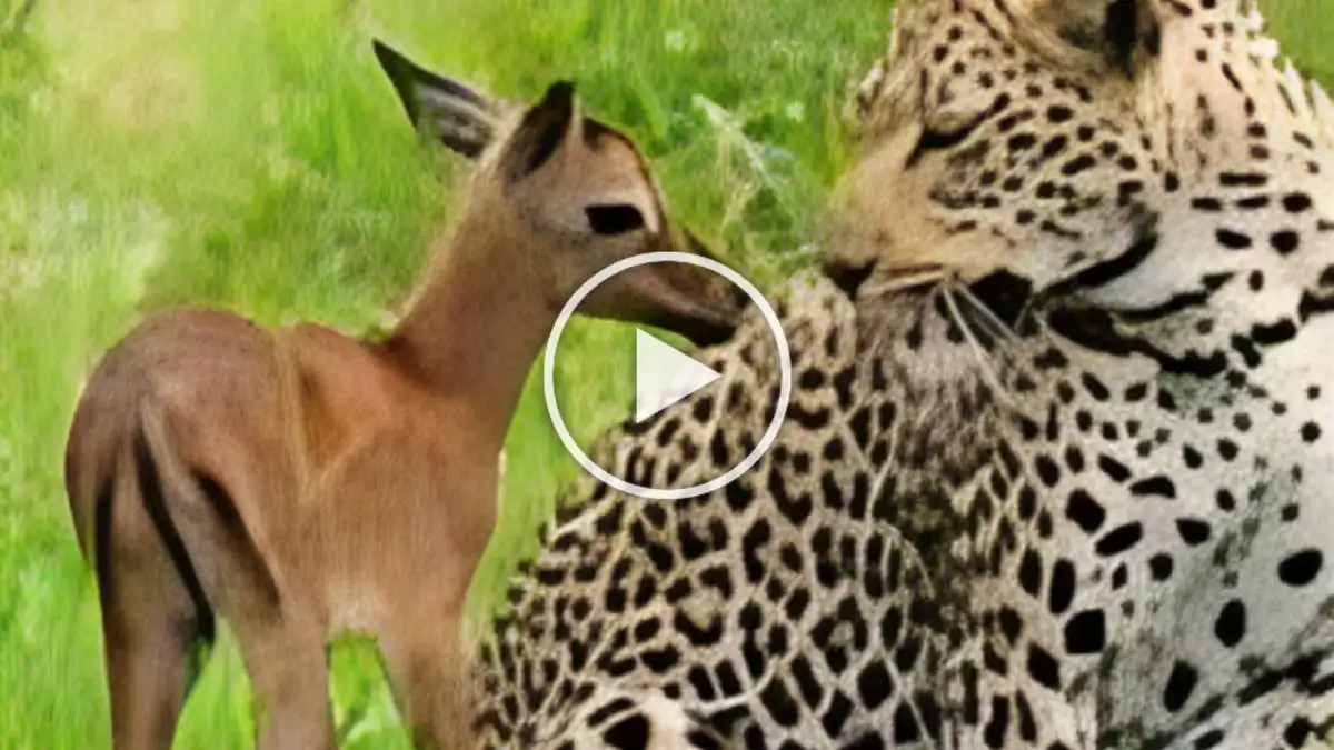 Viral Video: Heartwarming Encounter as Leopard Rescues Baby Impala From Hyena - Internet in Awe!