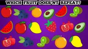 Brain Teaser Eye Test: Which Fruit Does not Repeat?