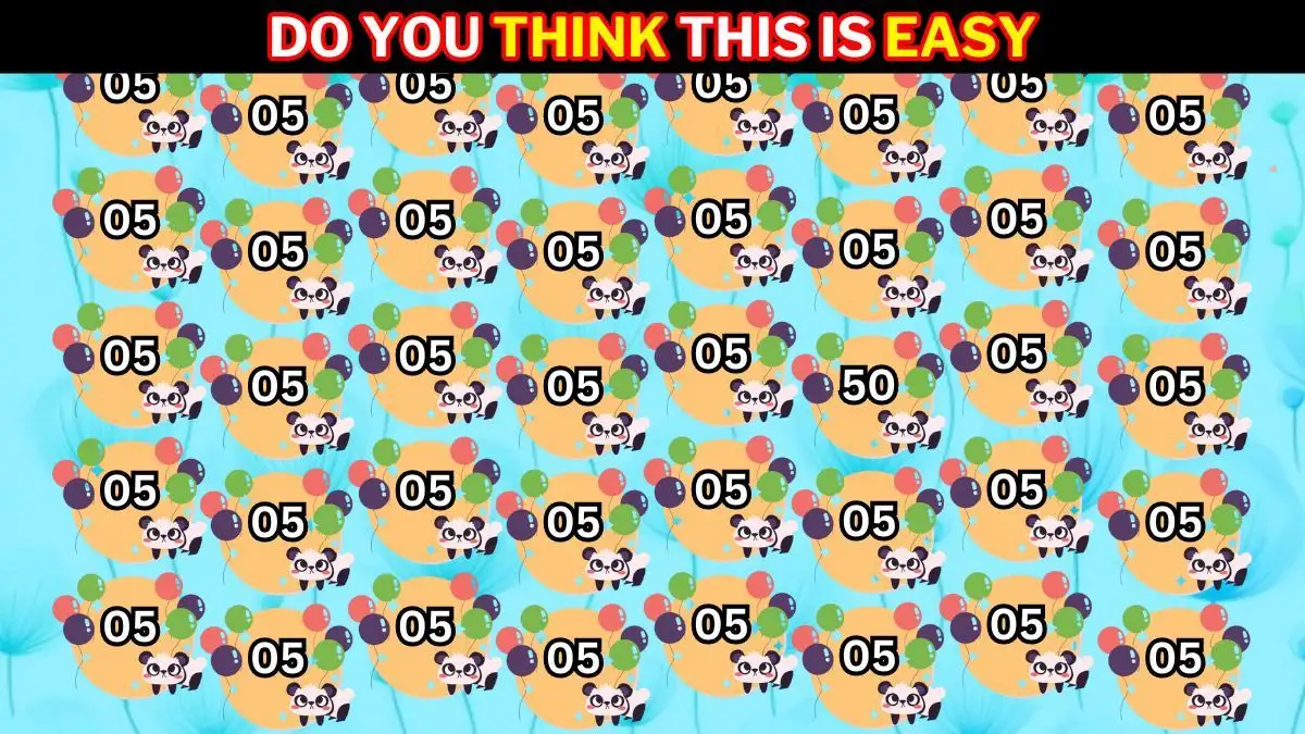 Brain Teaser IQ Test: Only detective minds Can Spot the Hidden Number 50 among 05 in 5 Secs