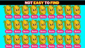 Observation Brain Test: Only Visually Talented people can find the Word Corn among Born in 6 seconds