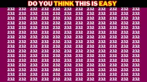 Optical Illusion Brain Challenge: Only the Sharpest eyes can spot the Number 282 among 232 in 6 seconds!