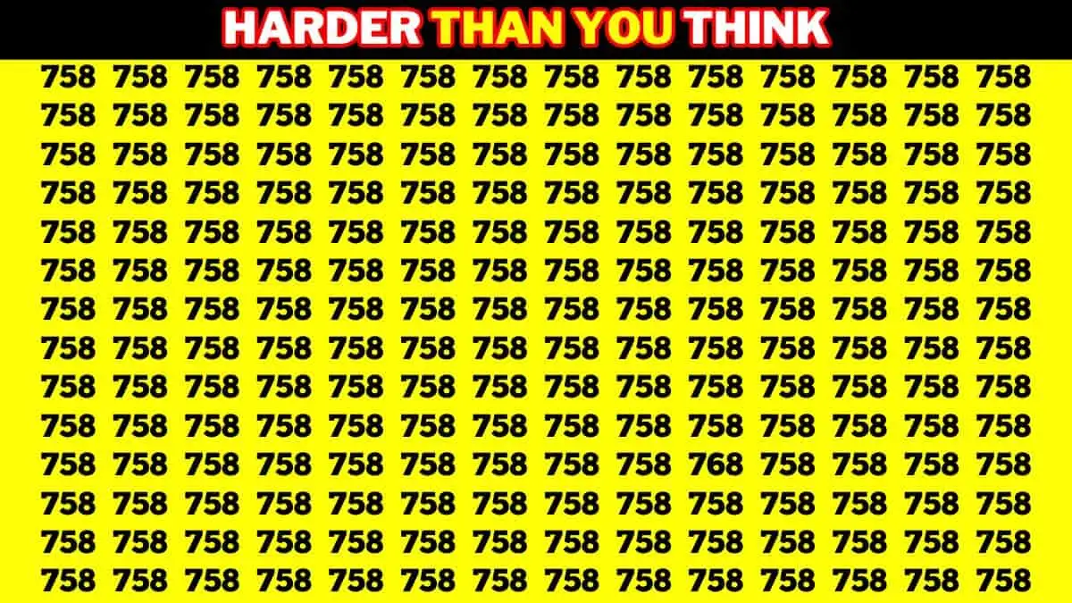 Optical Illusion: Only Hawk Eyes can find the Number 768 among 758 in 6 Secs