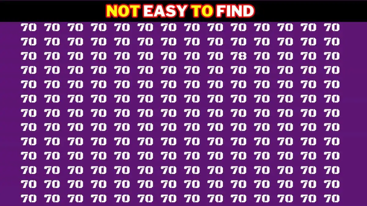 Optical Illusion Brain Challenge: Only Hawk Eyes can find the Number 78 among 70 in 6 Secs