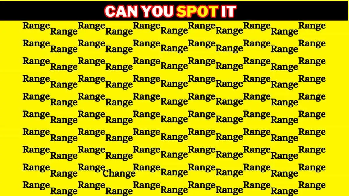 Optical Illusion Eye Test: Test your attentiveness by finding the hidden Word Change among Range in 8 secs