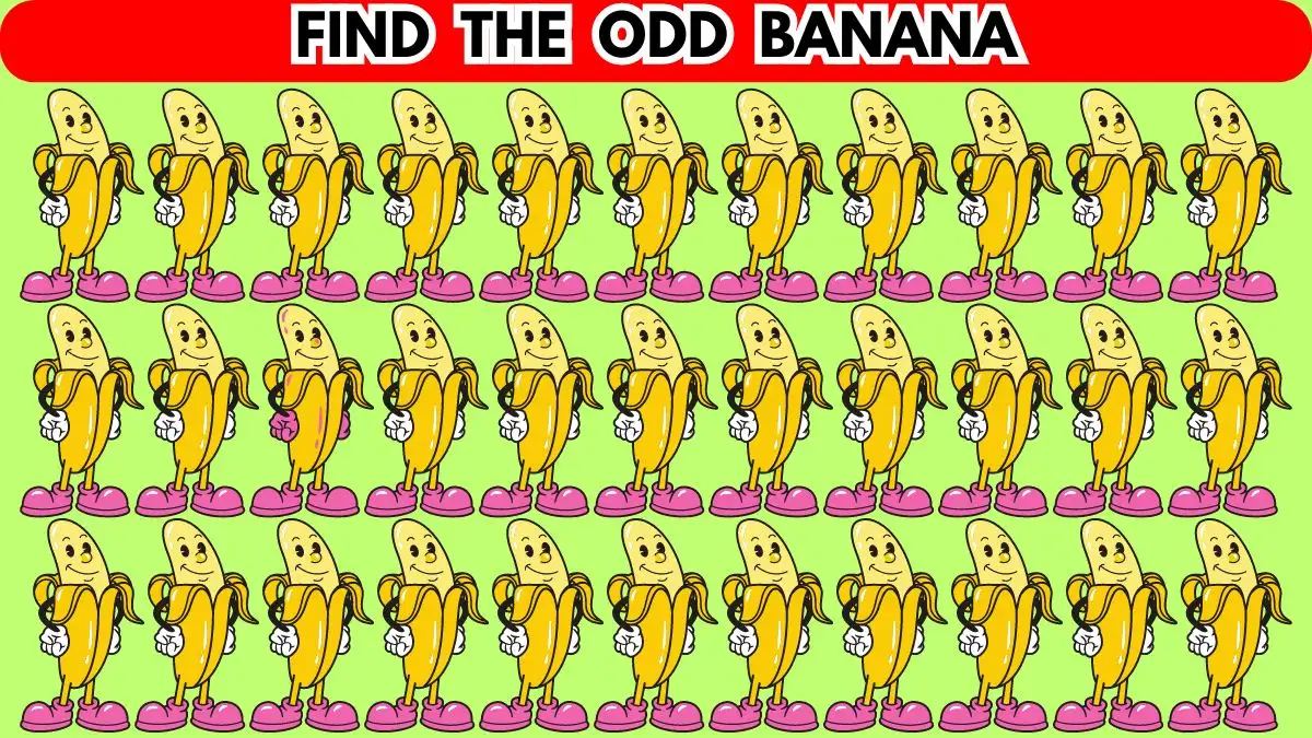 Optical Illusion: Find the Odd Banana within 10 Seconds