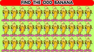 Optical Illusion: Find the Odd Banana within 10 Seconds