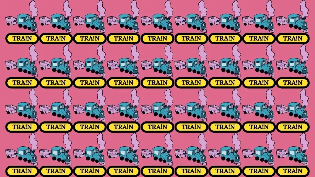 Optical Illusion to Test Your Vision: Only 50/50 Vision Can Spot the Correct Spell of Train in 7 Secs