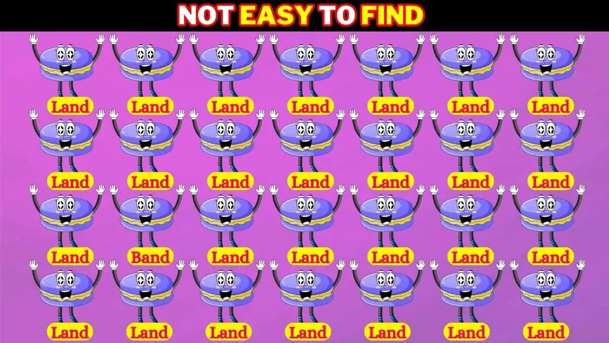 Test Visual Acuity: If you have Eagle Eyes Find the Word Band among Land in 12 Secs