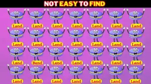 Test Visual Acuity: If you have Eagle Eyes Find the Word Band among Land in 12 Secs