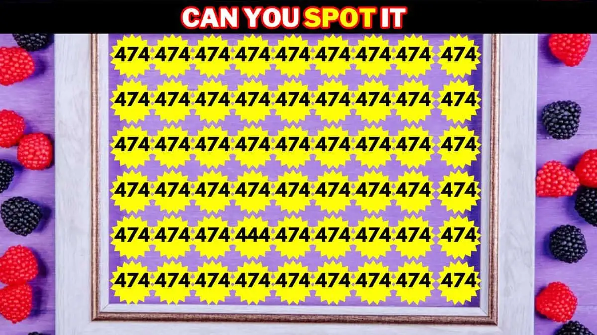 Thinking Test: Can you Spot the Hidden Number 444 among 474 in Less than 6 Secs