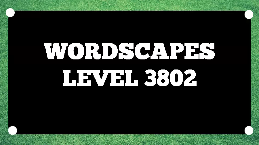 Wordscapes Puzzle 3802 What is the Answer for Wordscapes Level 3802?