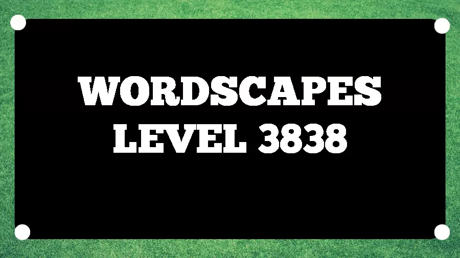 Wordscapes Puzzle 3838 What is the Answer for Wordscapes Level 3838?