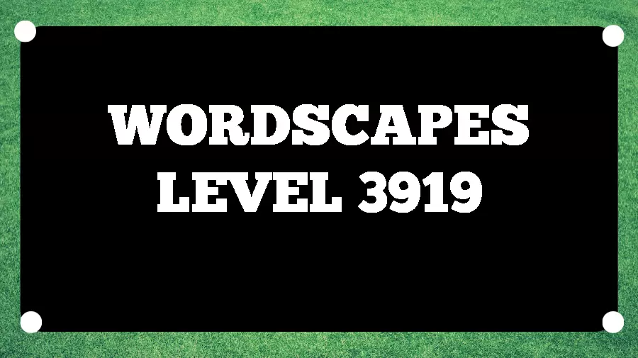 Wordscapes Puzzle 3919 What is the Answer for Wordscapes Level 3919?